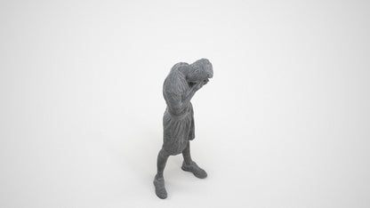 realistic 3D people man sport, render-ready for V-Ray and Corona, FBX OBJ, wireframe three-quarter view