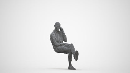 3D scanned man business, photorealistic archviz people for Enscape and SketchUp, three-quarter front view render