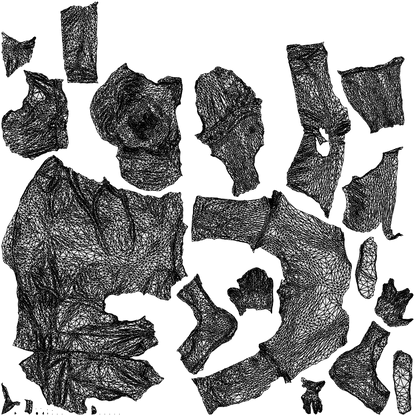 3D scanned man sitting casual, photorealistic archviz people for Enscape and SketchUp, wireframe top-down view