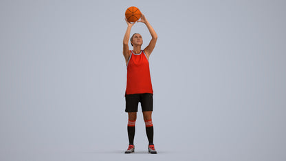 photogrammetry 3D woman sport, realistic human model archviz FBX, standing pose render