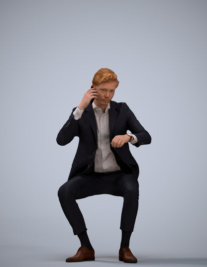 photogrammetry 3D man business, realistic human model archviz FBX