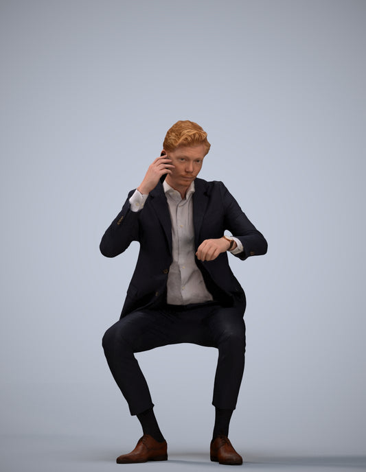 photogrammetry 3D man business, realistic human model archviz FBX