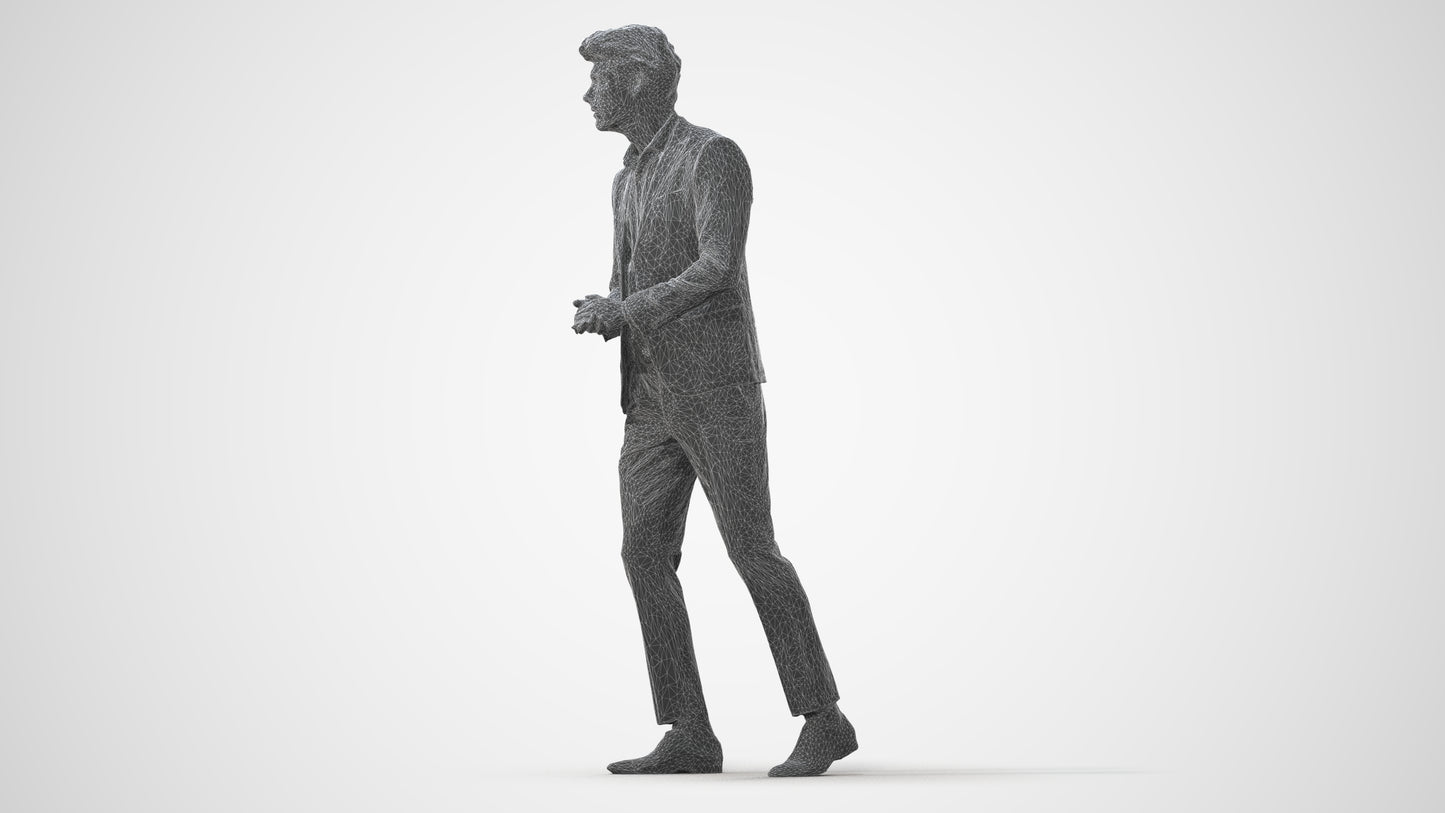 photogrammetry 3D man business, realistic human model archviz FBX, square thumbnail
