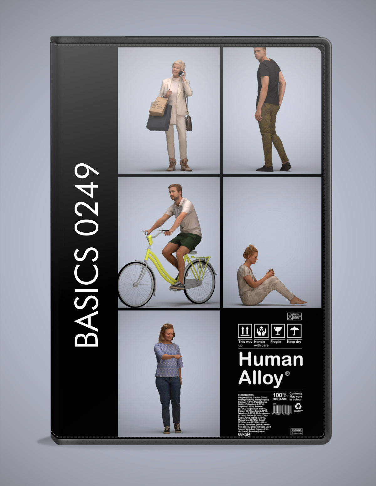 scanned 3D people mix collection, 5 photogrammetry models for Enscape and V-Ray