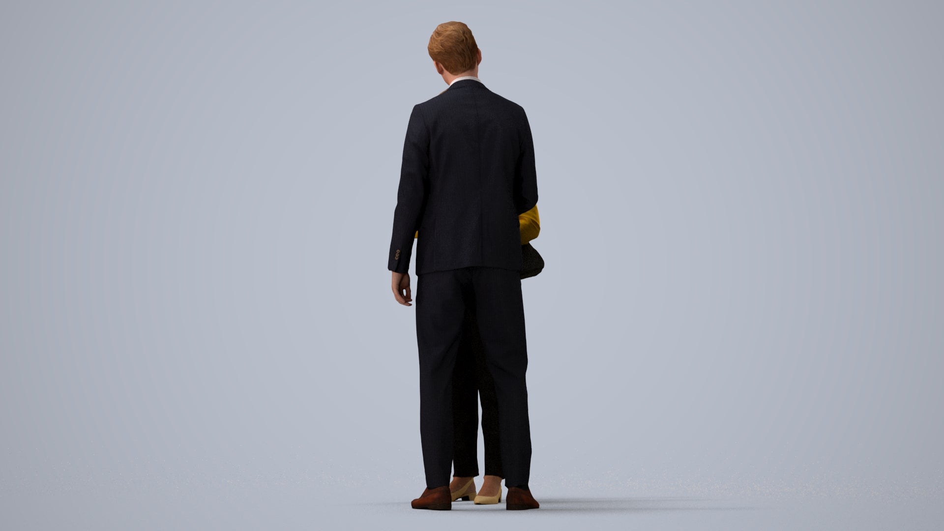 realistic 3D people woman business, render-ready for V-Ray and Corona, FBX OBJ, three-quarter view render
