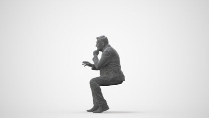 3D people model man business, scanned human for 3ds Max rendering, square thumbnail