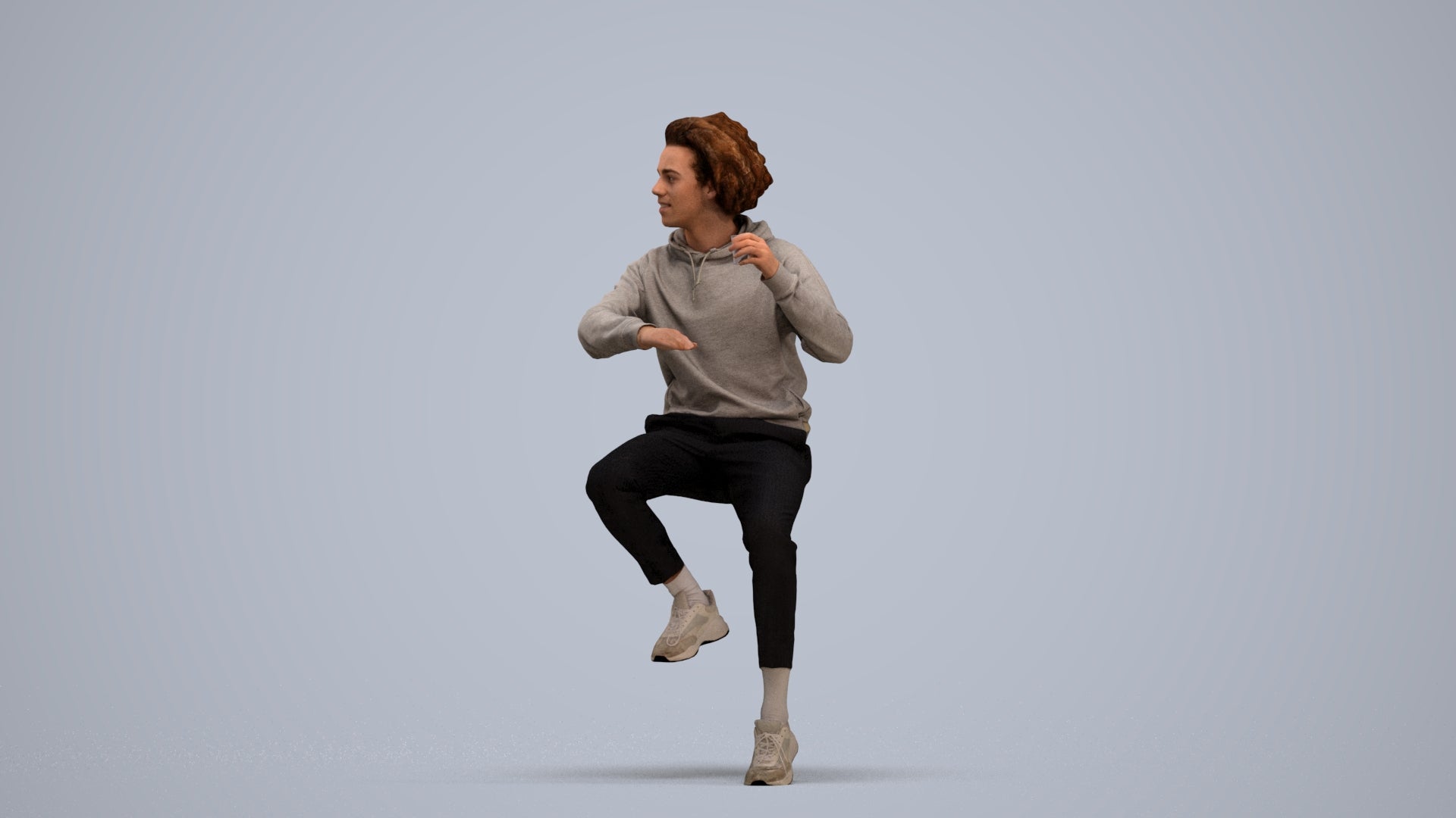 realistic 3D people man casual sitting, render-ready for V-Ray and Corona, FBX OBJ, standing pose render