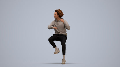 realistic 3D people man casual sitting, render-ready for V-Ray and Corona, FBX OBJ, standing pose render