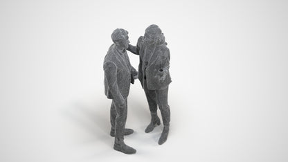 photogrammetry 3D woman business, realistic human model archviz FBX, wireframe three-quarter view