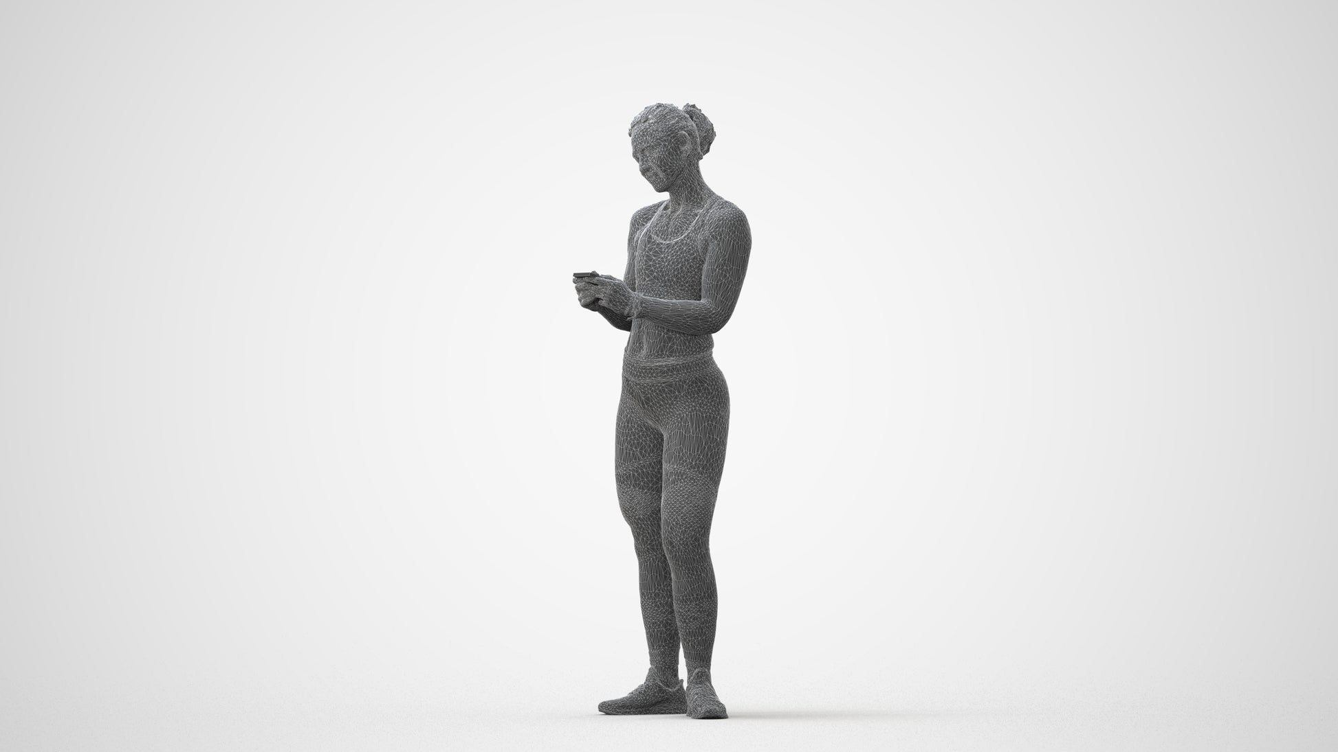 scanned 3D woman sport, photogrammetry people for Enscape and V-Ray, square thumbnail