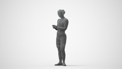 scanned 3D woman sport, photogrammetry people for Enscape and V-Ray, square thumbnail