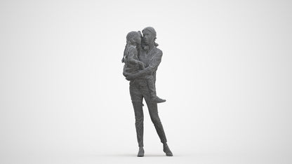 realistic 3D people girl casual kids, render-ready for V-Ray and Corona, FBX OBJ, three-quarter front view render