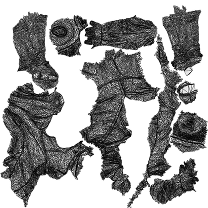 realistic 3D people man casual standing, render-ready for V-Ray and Corona, FBX OBJ, wireframe top-down view