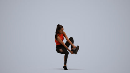 realistic 3D human woman sport, archviz people FBX OBJ for Blender, standing pose render