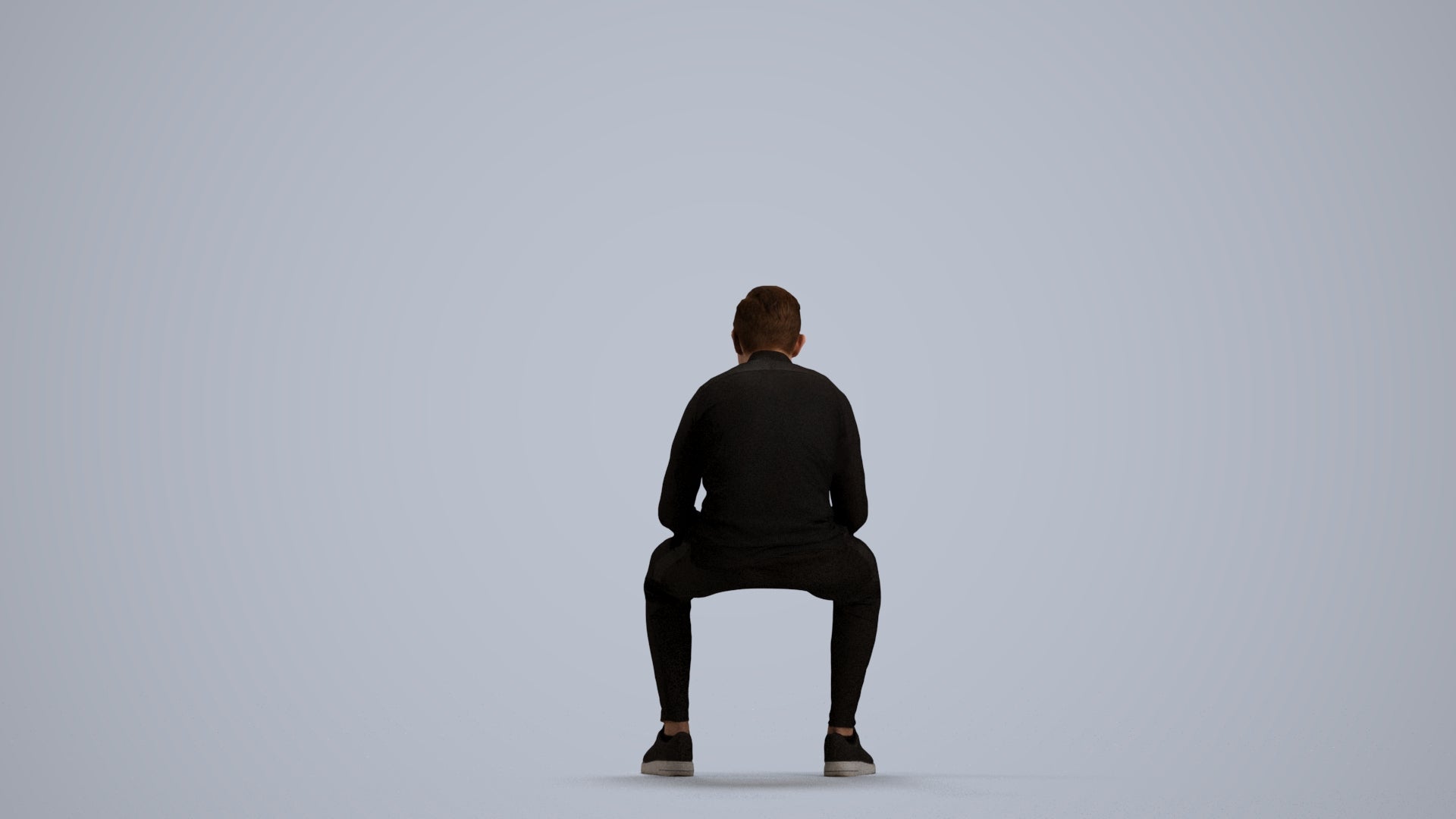 3D human model boy casual kids, photogrammetry scanned person for archviz, front view render
