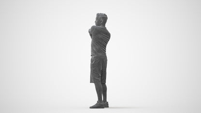 realistic 3D human man sport, archviz people FBX OBJ for Blender, square thumbnail