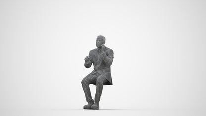 photogrammetry 3D man business shopping, realistic human model archviz FBX, wireframe back view