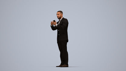 photogrammetry 3D man business, realistic human model archviz FBX, top-down view render