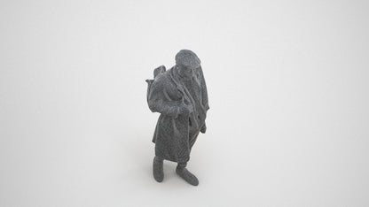 3D human model man casual walking, photogrammetry scanned person for archviz, wireframe three-quarter view