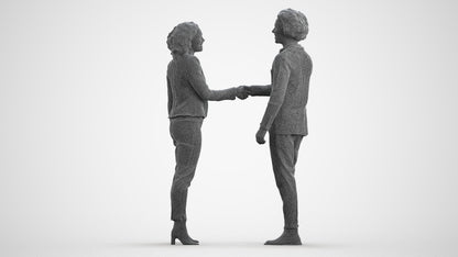 3D human model woman business, photogrammetry scanned person for archviz, wireframe front view