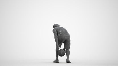3D people model man sport, scanned human for 3ds Max rendering, wireframe front view