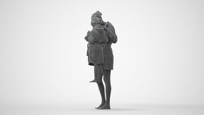 realistic 3D people girl casual kids, render-ready for V-Ray and Corona, FBX OBJ, square thumbnail