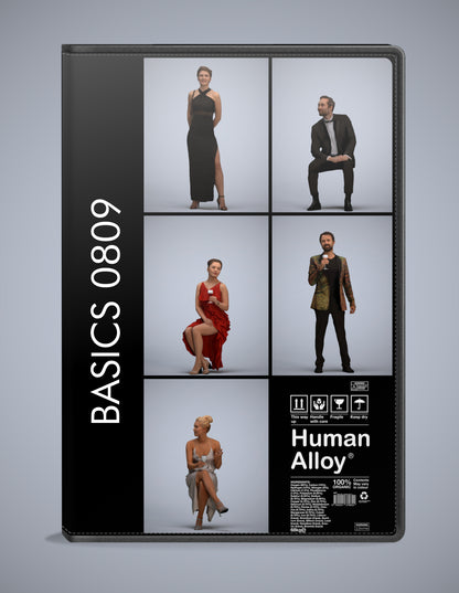 5 3D scanned people formalaffairs, photorealistic archviz pack for Enscape and SketchUp