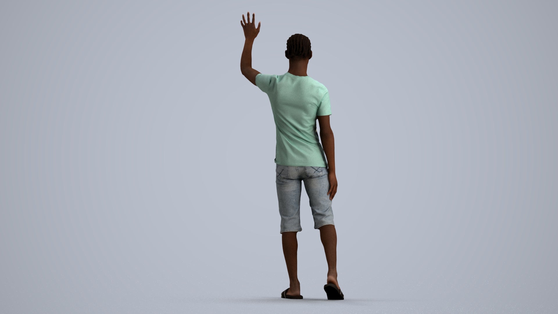 realistic 3D human boy casual kids, archviz people FBX OBJ for Blender, front view render