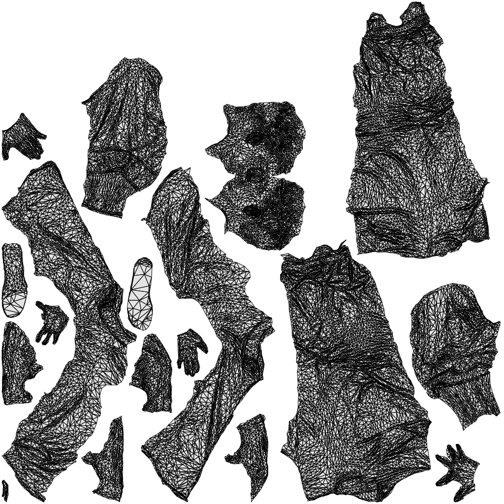 realistic 3D man casual walking, scanned archviz people for Blender and 3ds Max, wireframe top-down view
