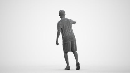realistic 3D people man sport, render-ready for V-Ray and Corona, FBX OBJ, wireframe front view