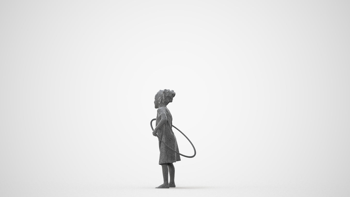 realistic 3D people girl casual kids, render-ready for V-Ray and Corona, FBX OBJ, square thumbnail