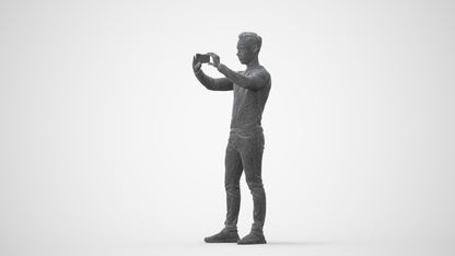 3D people model man casual standing, scanned human for 3ds Max rendering, square thumbnail