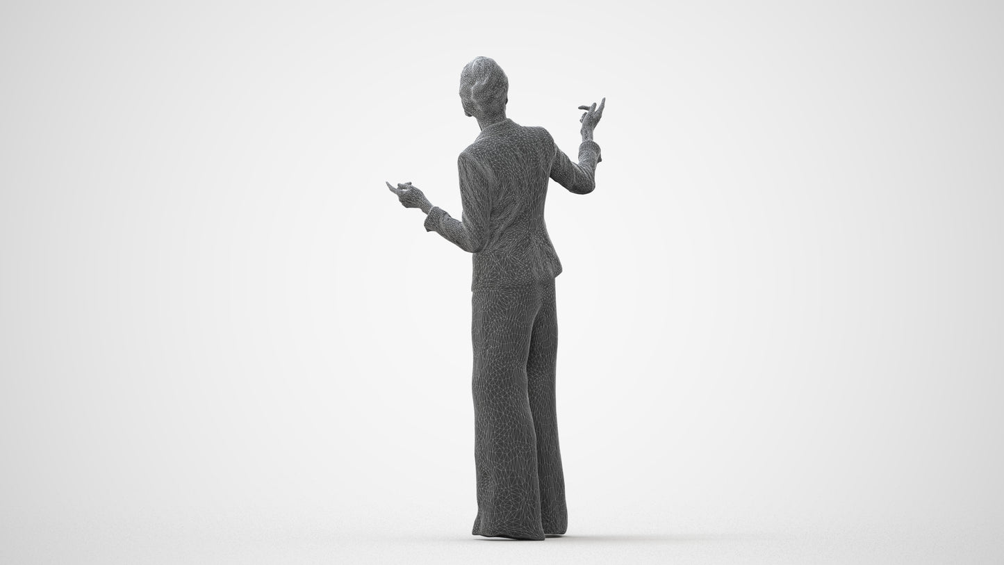 scanned 3D woman business, photogrammetry people for Enscape and V-Ray, square thumbnail