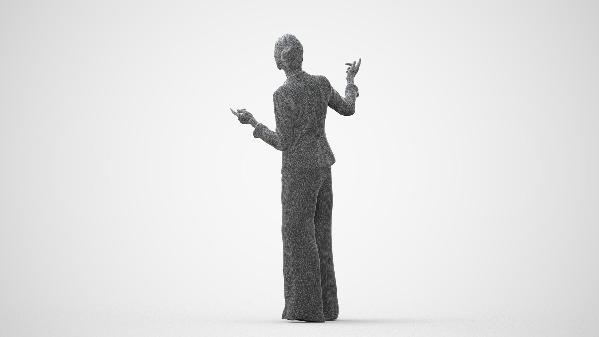 scanned 3D woman business, photogrammetry people for Enscape and V-Ray, square thumbnail