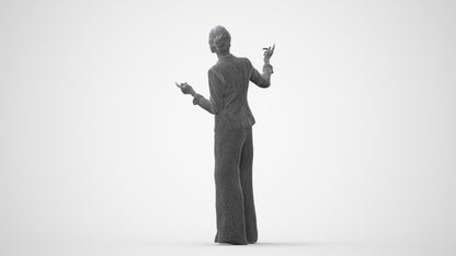 scanned 3D woman business, photogrammetry people for Enscape and V-Ray, square thumbnail