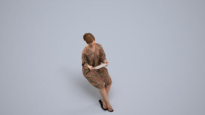 realistic 3D people girl casual kids, render-ready for V-Ray and Corona, FBX OBJ, back view render