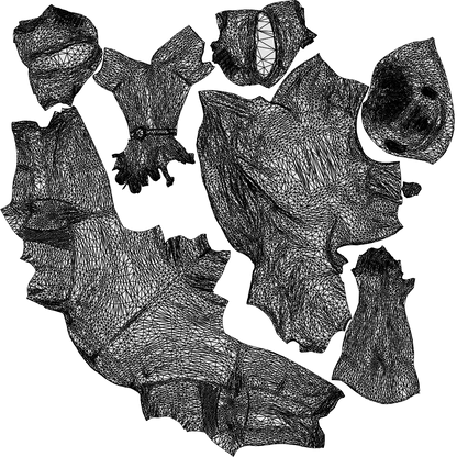 3D human model man casual business, photogrammetry scanned person for archviz, wireframe top-down view
