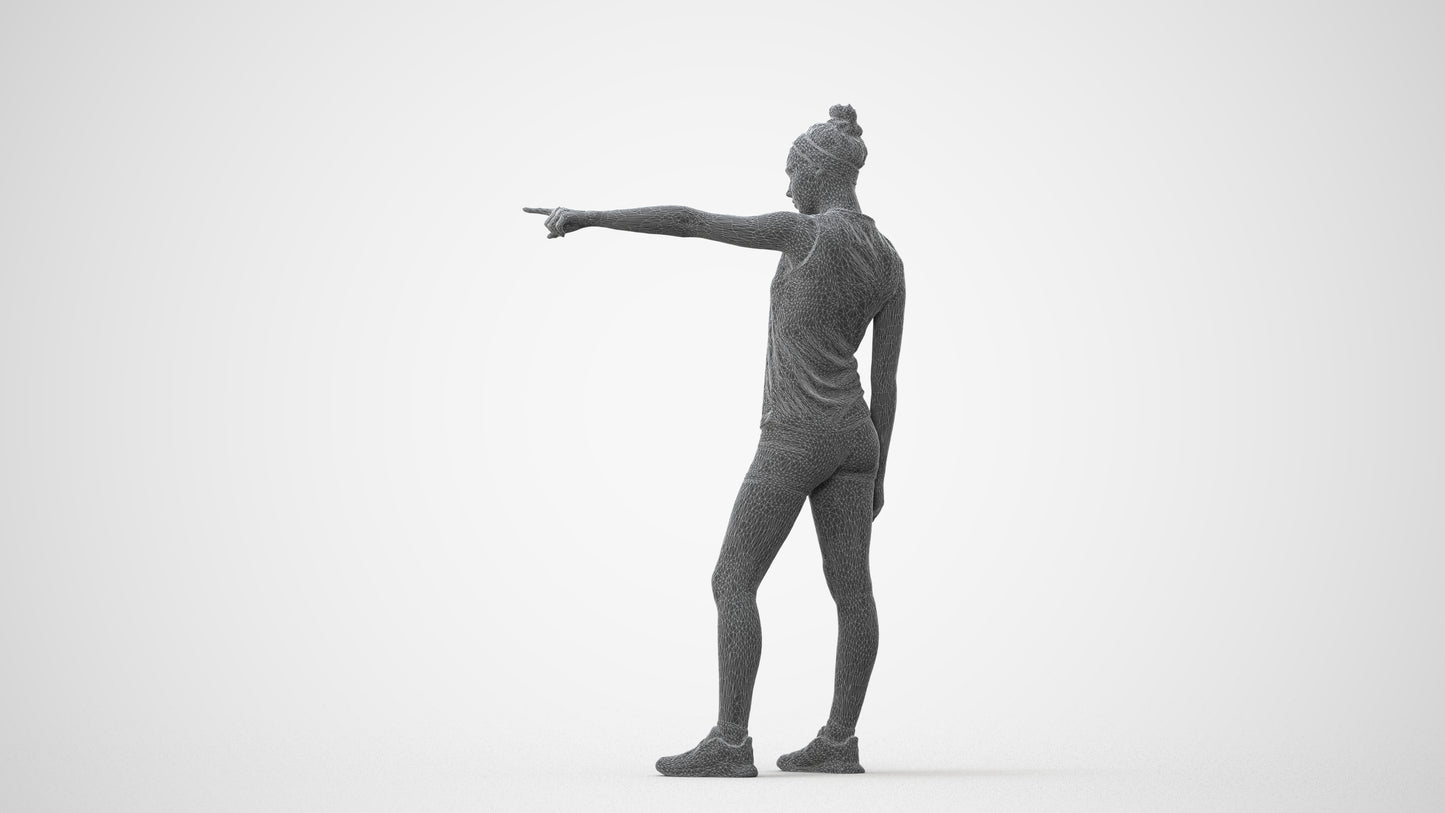 scanned 3D girl sport, photogrammetry people for Enscape and V-Ray, square thumbnail