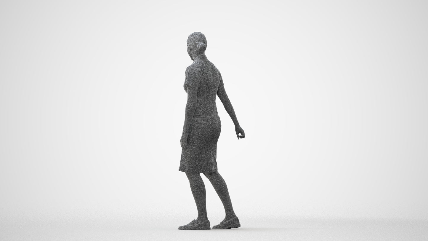 realistic 3D people woman hospitality, render-ready for V-Ray and Corona, FBX OBJ, square thumbnail