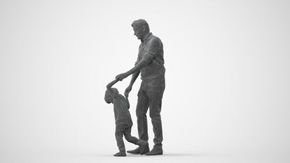 3D human model boy casual kids, photogrammetry scanned person for archviz, square thumbnail