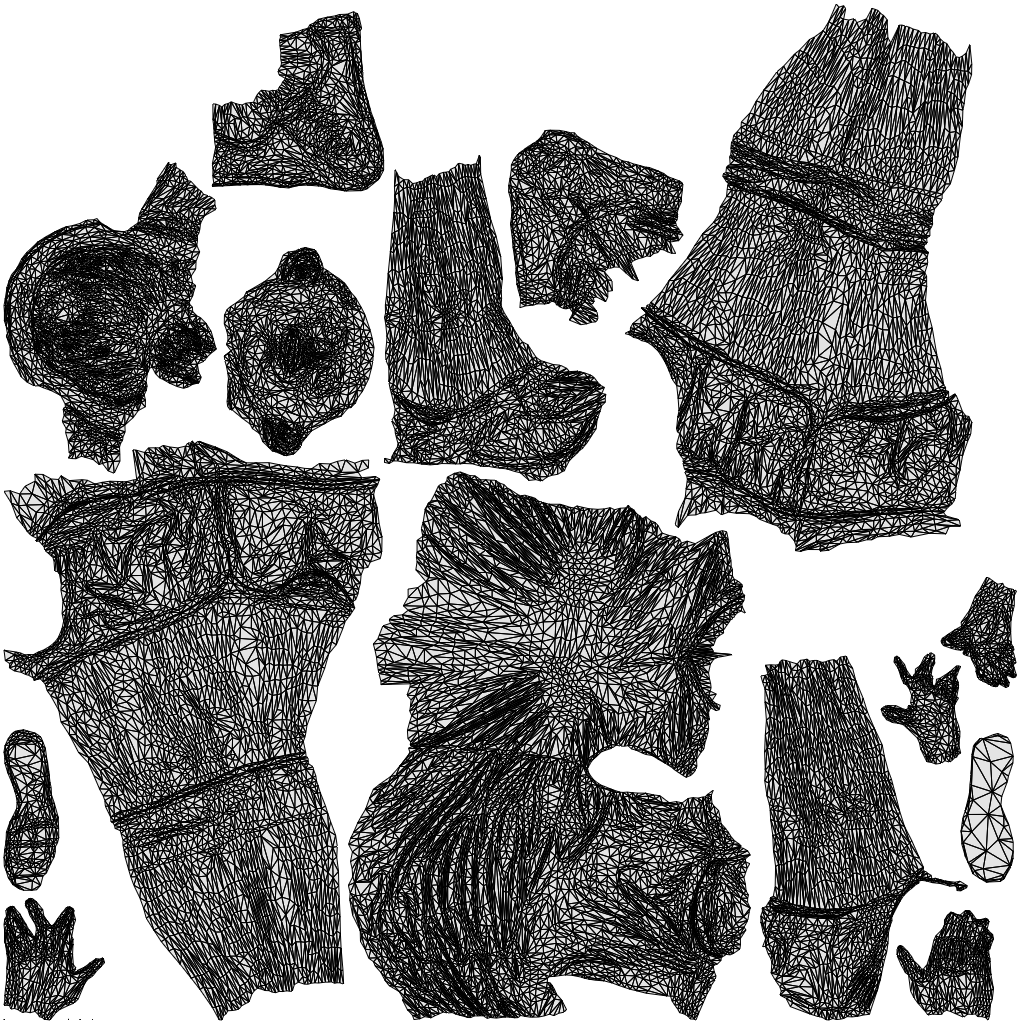 photogrammetry 3D woman sport, realistic human model archviz FBX, wireframe top-down view