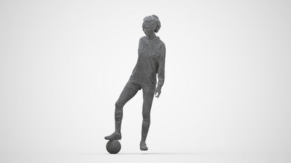 realistic 3D woman sport, scanned archviz people for Blender and 3ds Max, wireframe back view