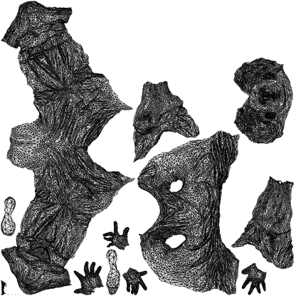 realistic 3D people man casual sitting, render-ready for V-Ray and Corona, FBX OBJ, wireframe top-down view