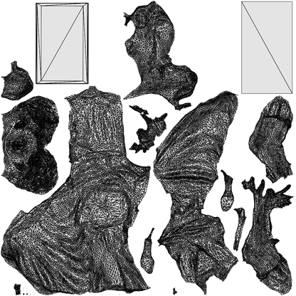 3D people model woman formal formalaffairs, scanned human for 3ds Max rendering, wireframe top-down view