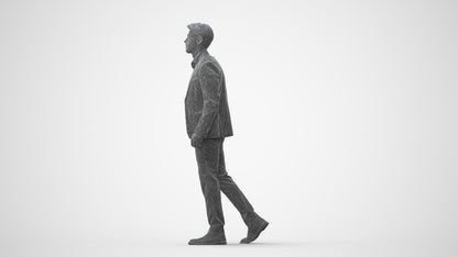 realistic 3D man business, scanned archviz people for Blender and 3ds Max, square thumbnail