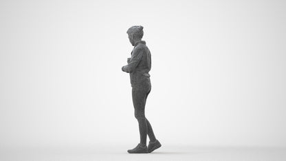 3D people model woman sport, scanned human for 3ds Max rendering, square thumbnail