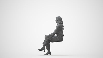 3D human model woman business formalaffairs, photogrammetry scanned person for archviz, square thumbnail