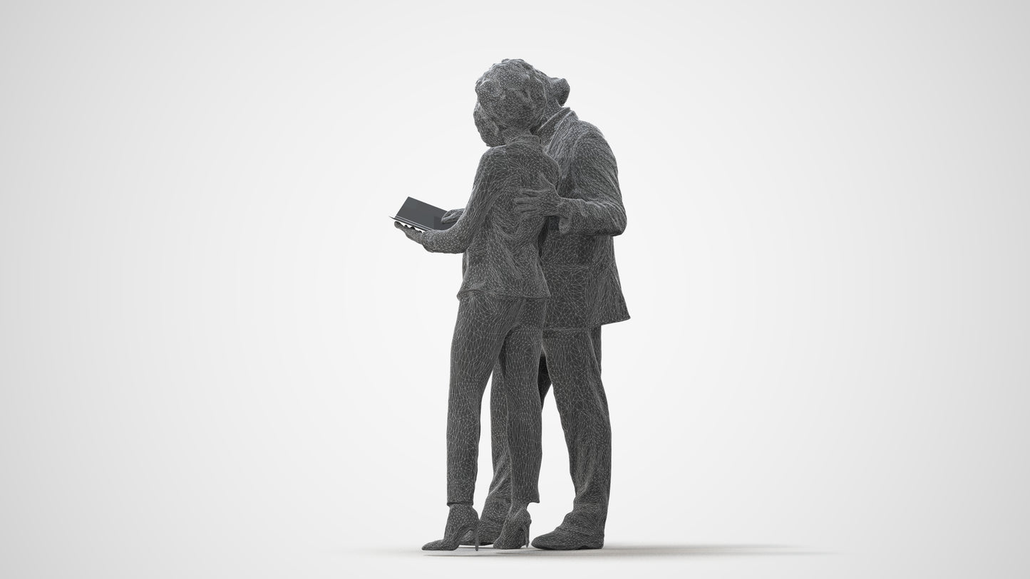 3D people model woman business, scanned human for 3ds Max rendering, square thumbnail
