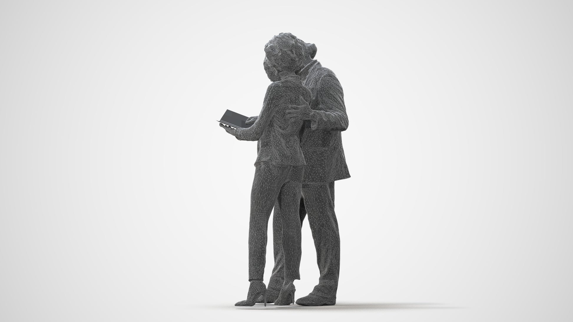 3D people model woman business, scanned human for 3ds Max rendering, square thumbnail