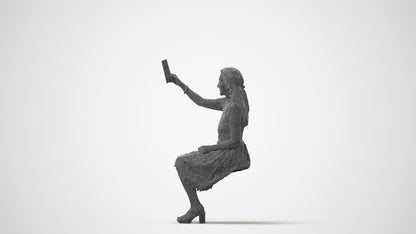 realistic 3D people woman formal sitting, render-ready for V-Ray and Corona, FBX OBJ, square thumbnail